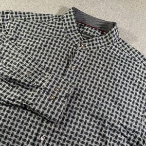 BUGATCHI Mens Classic Fit Long Sleeve Button Up Shirt Geometric Print